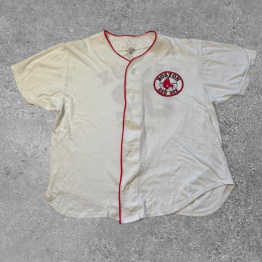 Boston Red Sox 2002 David Ortiz White Cotton Baseball Jersey Mens L/XL MBNA